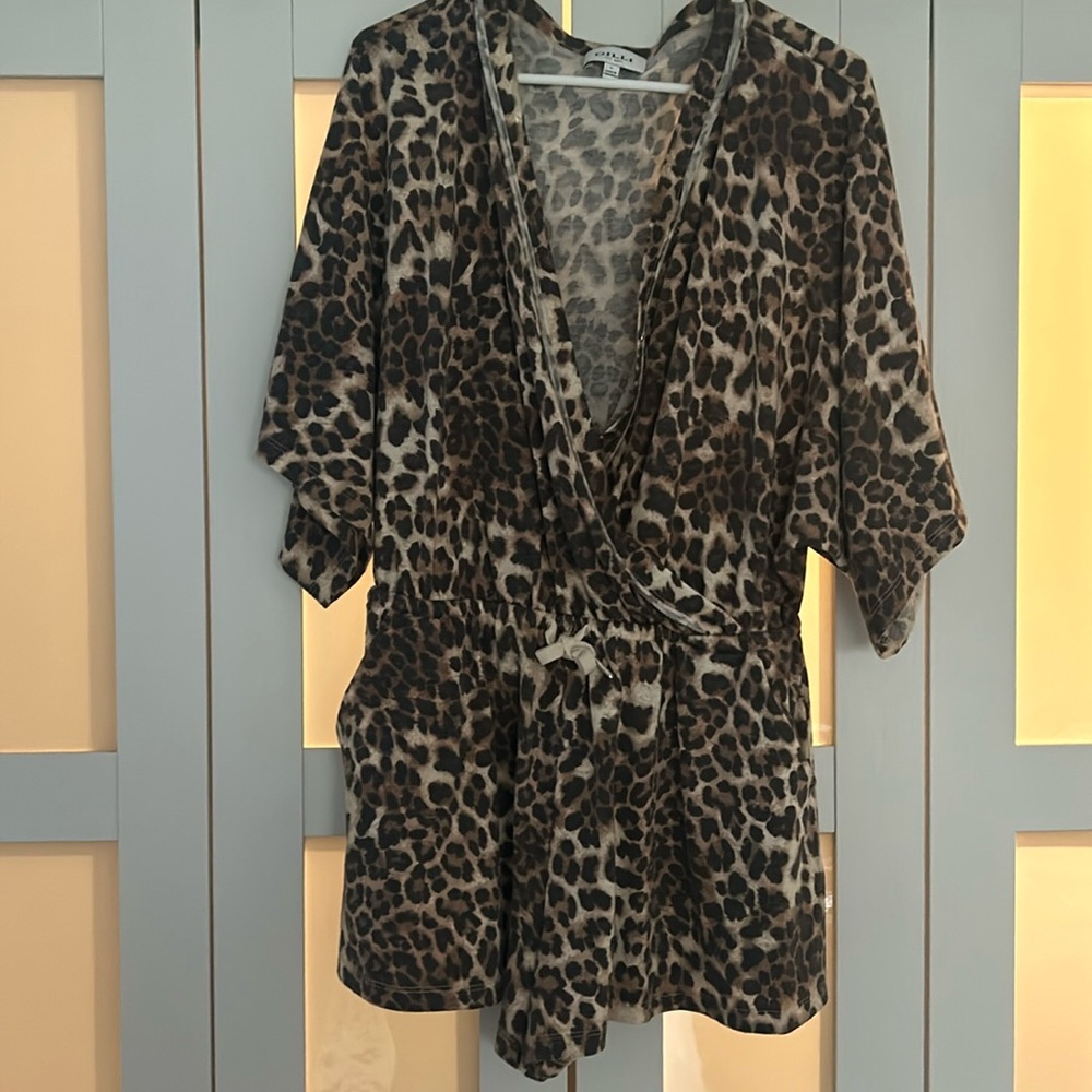 Leopard print romper